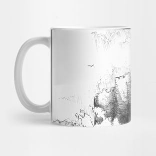 Castle ink sketch - vintage inspired fine art and designs Mug